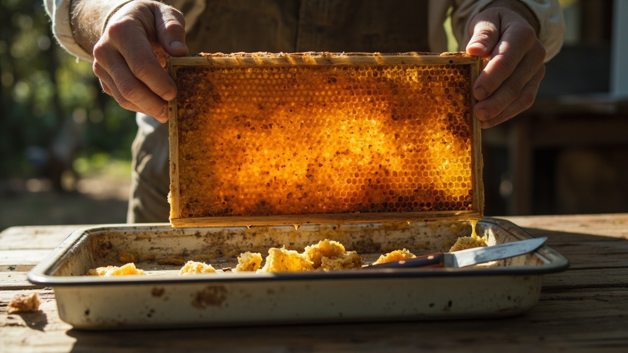 One Frame, No Extractor: My Low-Fuss Honey Pull — Off-Grid Beekeeping: A Sustainable Guide to Self-Sufficient Apiary Management