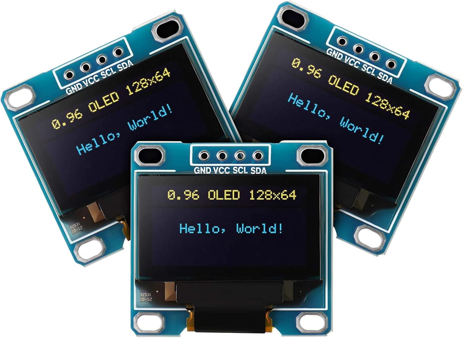 SSD1306 OLED display (3-pack)
