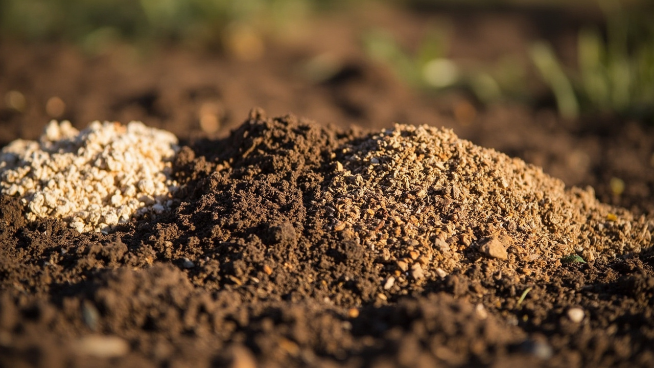 Organic soil amendments for off-grid garden: compost, manure, bone meal, rock dust