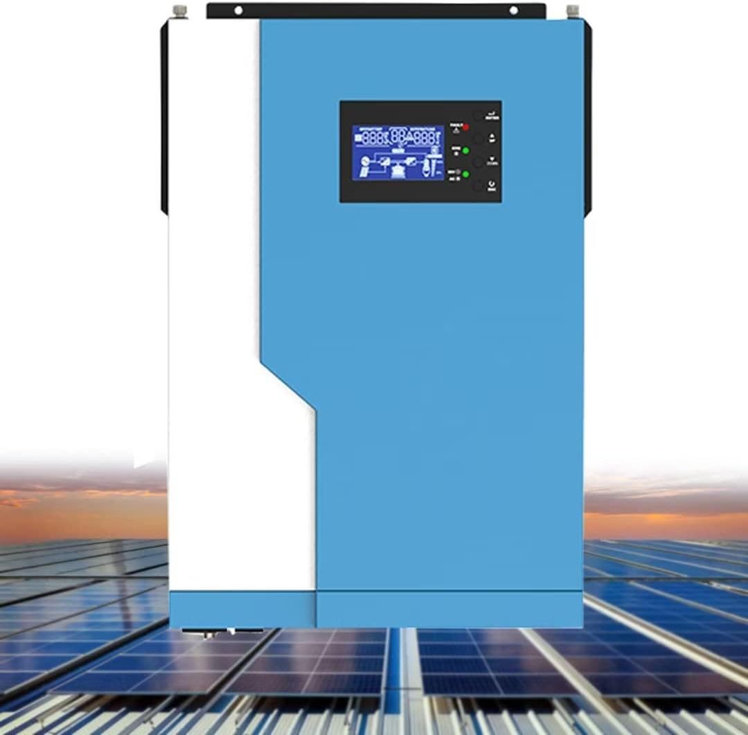 Inverter with solar panels background