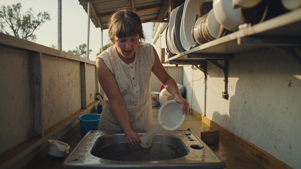 Off-Grid Dishwashing: Solar Hot Water, Greywater Capture, Washing Stations