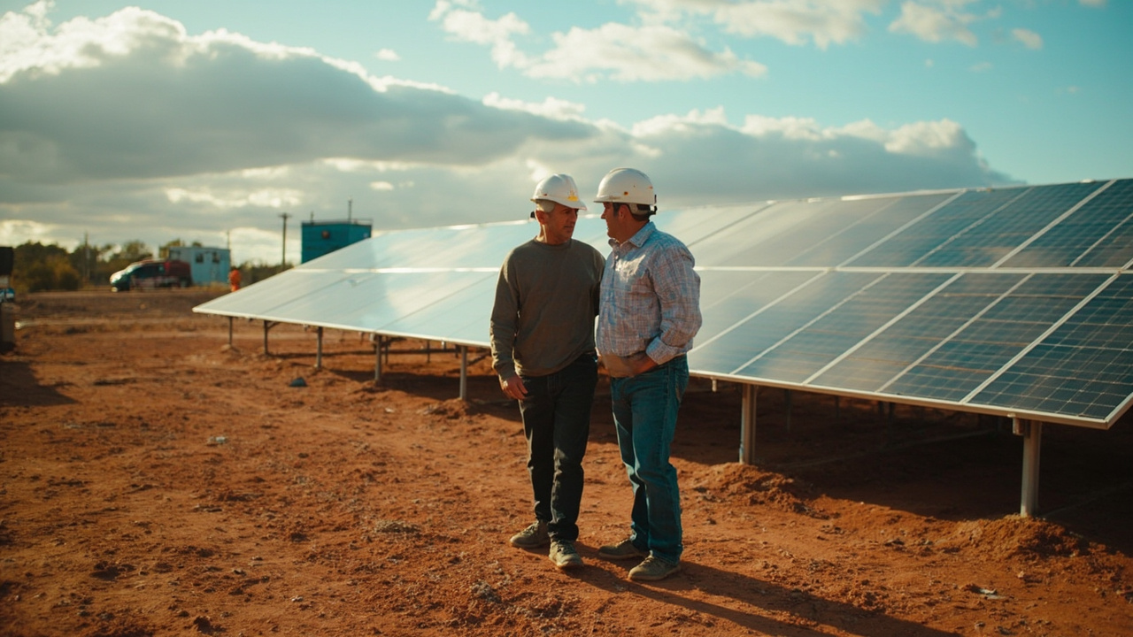 Wild Wonderful Off-Grid couple completing their 13,000W solar power plant installation on raw mountain land