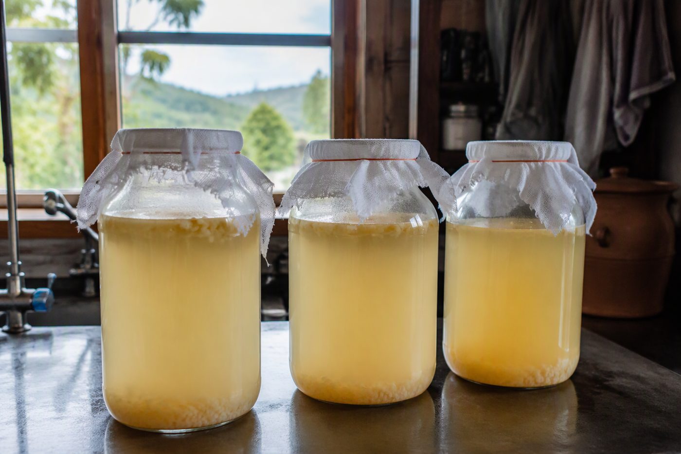 Generated illustration for water-kefir-brewing